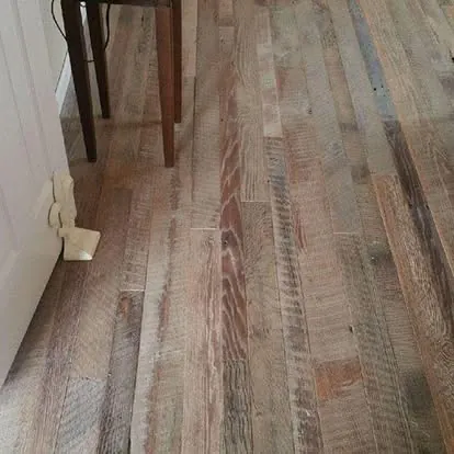 NWFA Wood Floor of the Year 2017, Reclaimed barnwood with Rubio Monocoat finish, Farmington Hills, Michigan