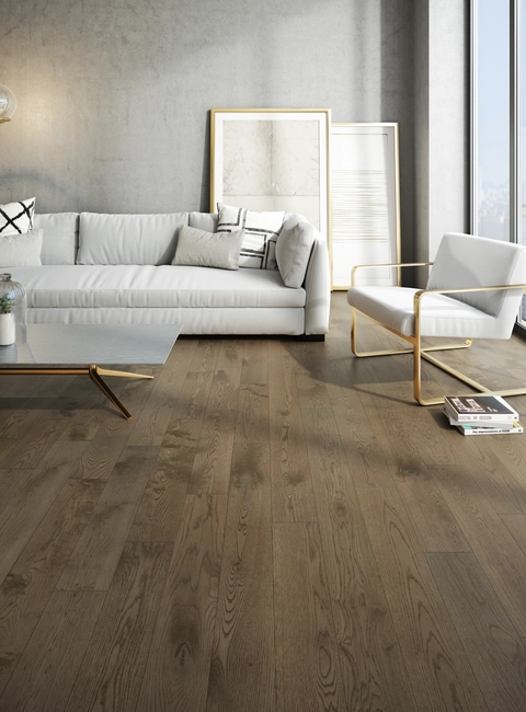 Mercier Atmosphere Collection rich hardwood flooring installed in Michigan home