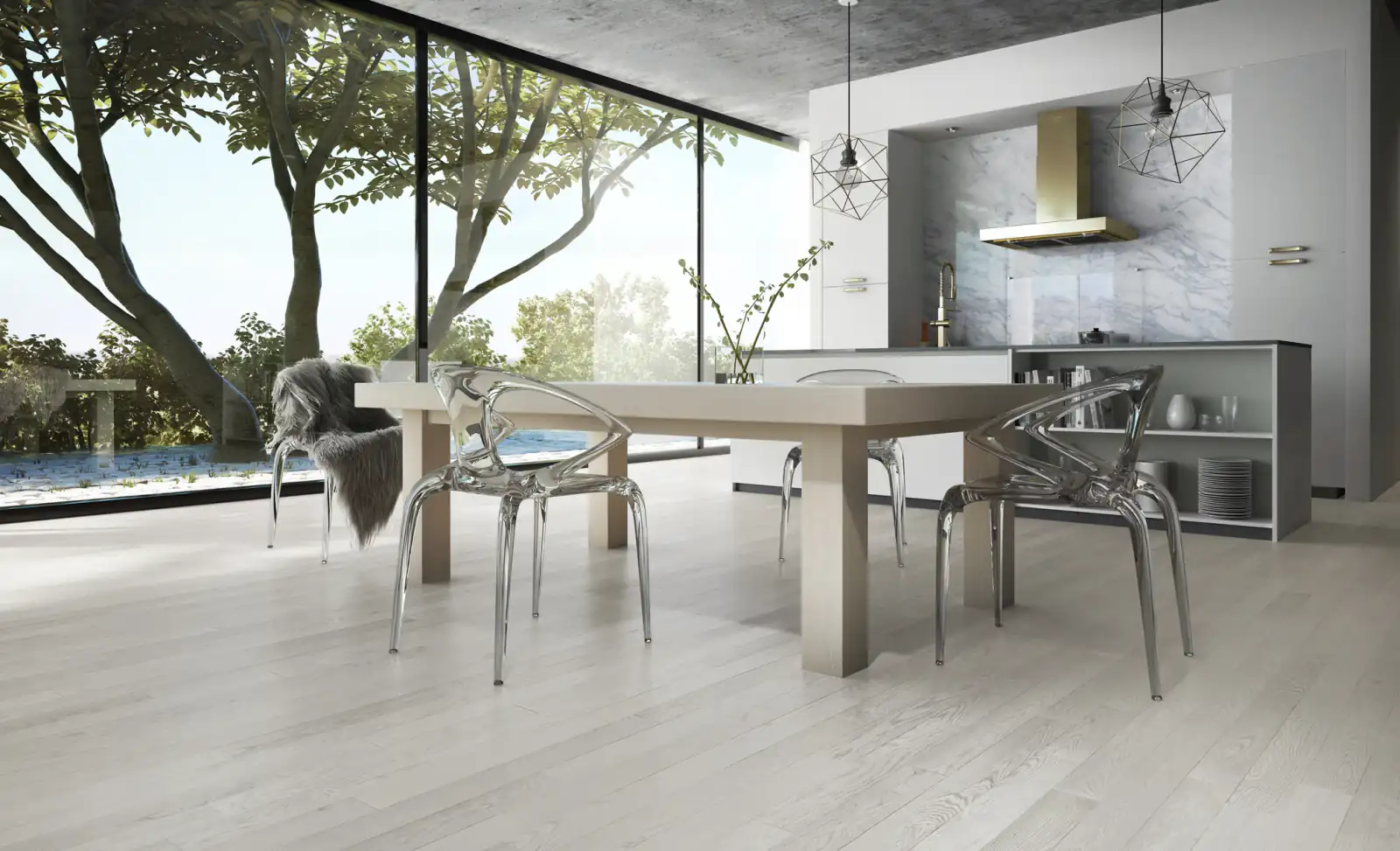 Mercier Design+ Mist Red Oak hardwood flooring