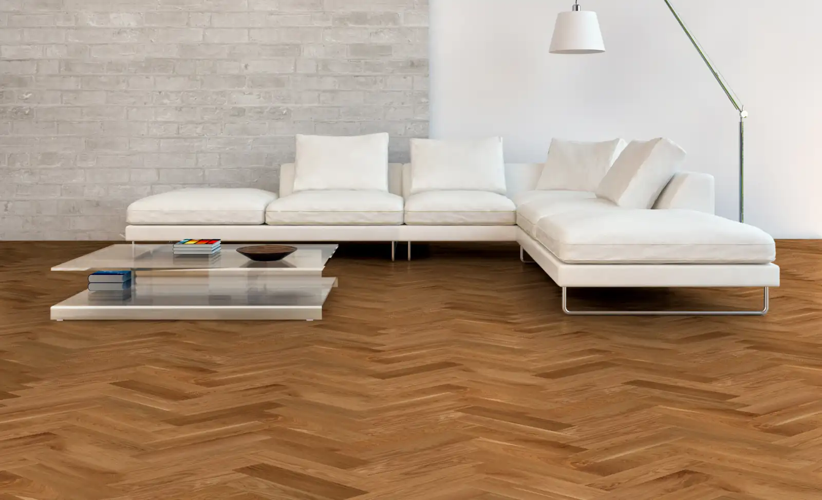 Mercier Herringbone Collection White Oak hardwood flooring installed in Michigan home