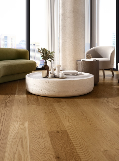Mercier Origins Collection White Oak Natural hardwood flooring installed in Michigan home