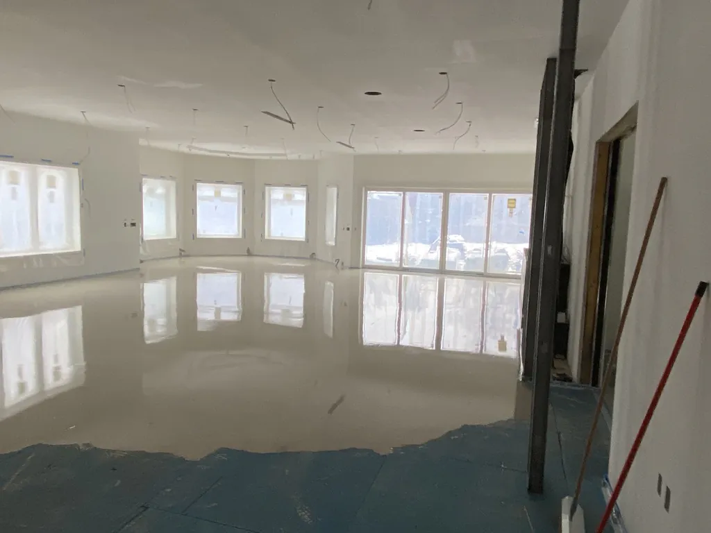 Schönox self-leveling underlayment pour for walnut flooring  Northville MI  1 Wood Floors