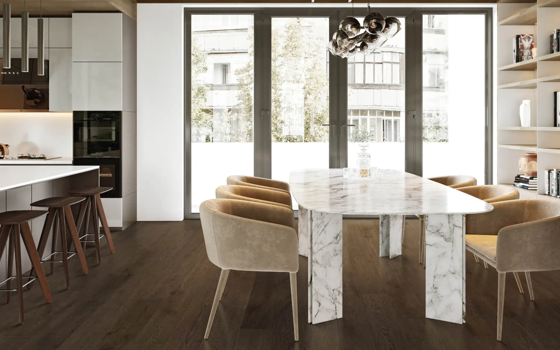 Viking Modern Loft Cavern European White Oak hardwood flooring 7½″ wide