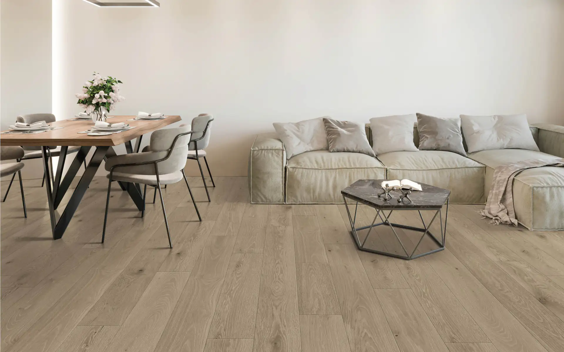 Viking Modern Loft Cliffside European White Oak hardwood flooring 7½″ wide