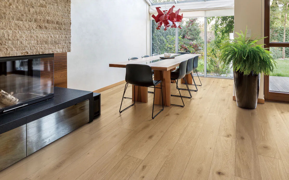 Viking Modern Loft Wicker European White Oak hardwood flooring 7½″ wide