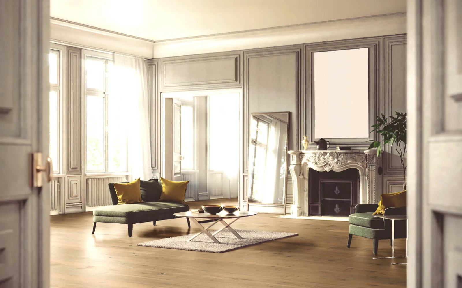 Viking Urban Rustic Horizon White Oak hardwood flooring 9½″ wide